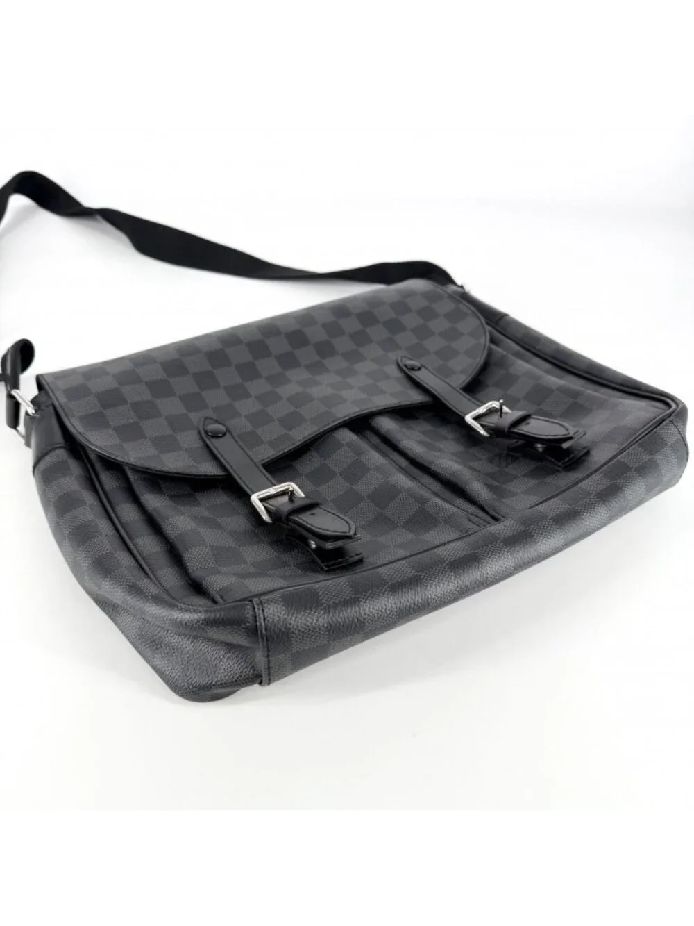 Louis Vuitton Messenger Bag Christopher Crossbody Damier Graphite Canvas Black